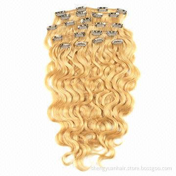 Grade 5a European human hair clip-in/on hair extensions